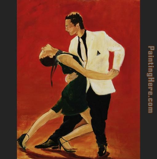 tango dancers painting - Unknown Artist tango dancers art painting